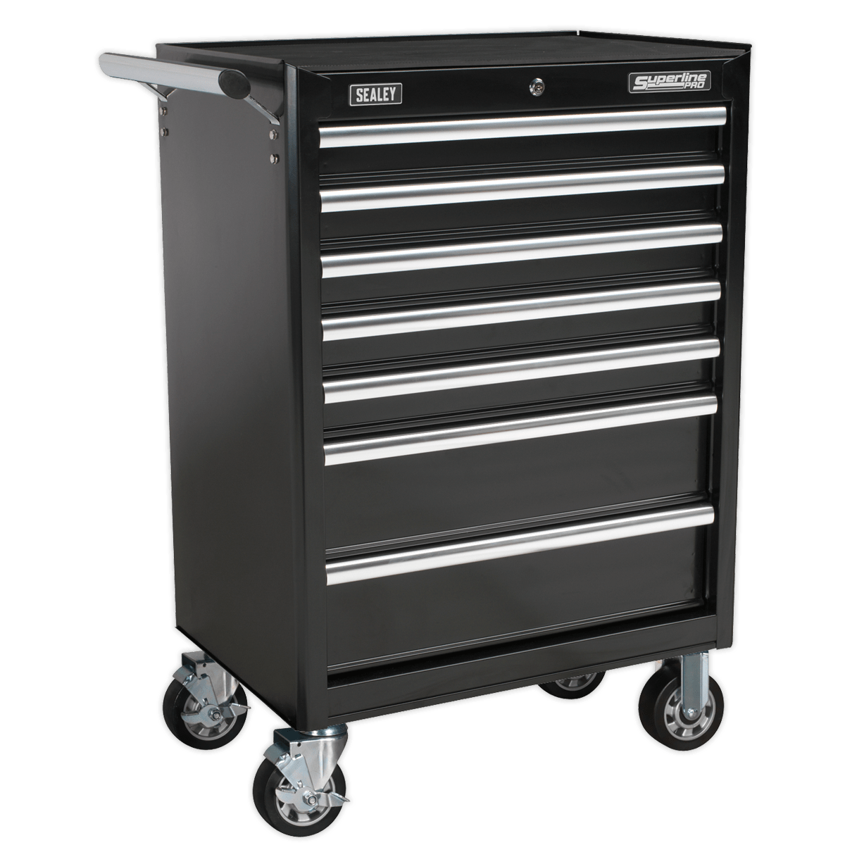 Sealey APCOMBOBBTK58 Superline PRO® Topchest & Rollcab Combination 15 Drawer with 148pc Tool Kit - Black - APCOMBOBBTK58 - Sealey Tools UK - Trade Counter Direct