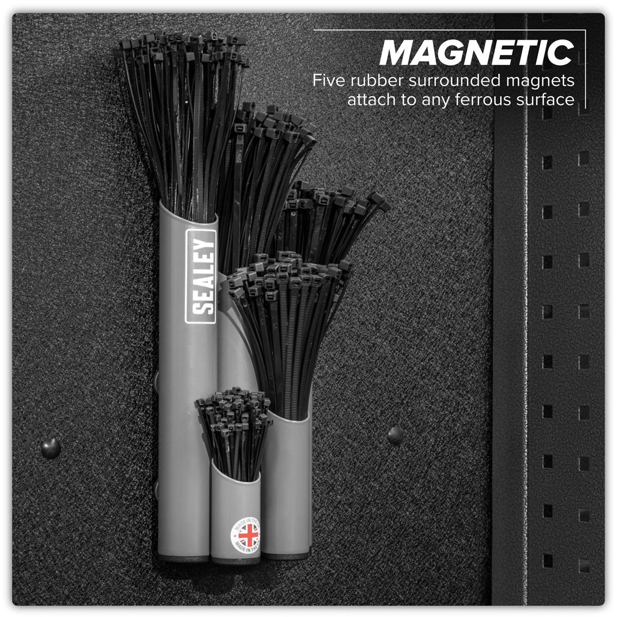 Sealey APCTHGXL Large Magnetic Cable Tie Holder - Grey - APCTHGXL - Sealey Tools UK - Trade Counter Direct