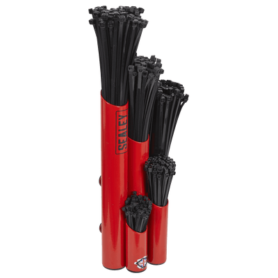 Sealey APCTHRXL Large Magnetic Cable Tie Holder with 500 Cable Ties - Red - APCTHRXL - Sealey Tools UK - Trade Counter Direct
