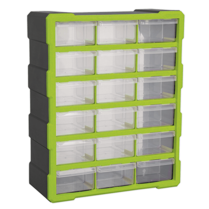 Sealey APDC18HV Cabinet Box 18 Drawer - Green/Black - APDC18HV - Sealey Tools UK - Trade Counter Direct