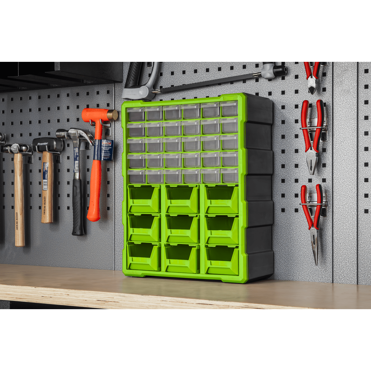 Sealey APDC39HV Cabinet Box 39 Drawer - Green/Black - APDC39HV - Sealey Tools UK - Trade Counter Direct