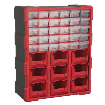 Sealey APDC39R Cabinet Box 39 Drawer - Red/Black - APDC39R - Sealey Tools UK - Trade Counter Direct