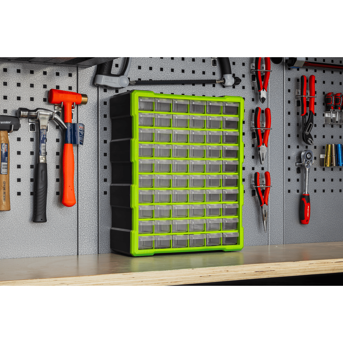 Sealey APDC60HV Cabinet Box 60 Drawer - Green/Black - APDC60HV - Sealey Tools UK - Trade Counter Direct