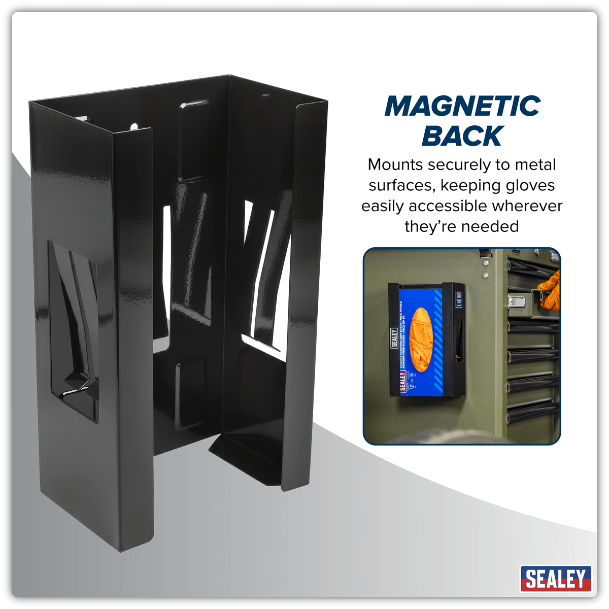 Sealey APGDB Magnetic Glove Dispenser - Black - APGDB - Sealey Tools UK - Trade Counter Direct
