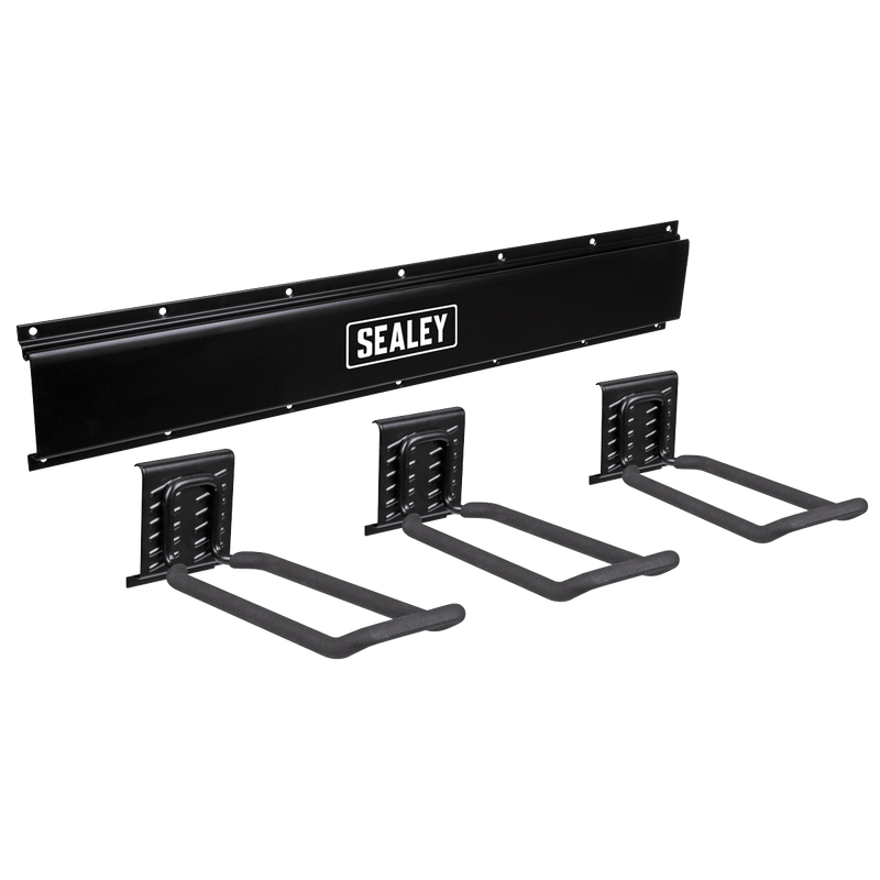 Sealey APHKIT7 Wall Mounting Storage Rail with 3 Closed End Hooks - APHKIT7 - Sealey Tools UK - Trade Counter Direct