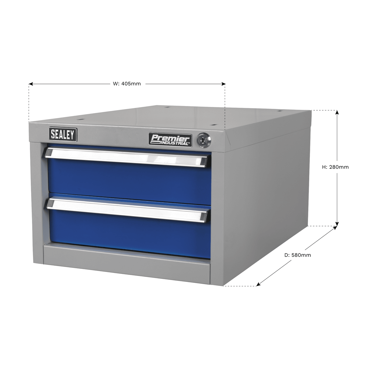 Sealey API15 Premier Industrial™ Double Drawer Unit for API Series Workbenches - API15 - Sealey Tools UK - Trade Counter Direct