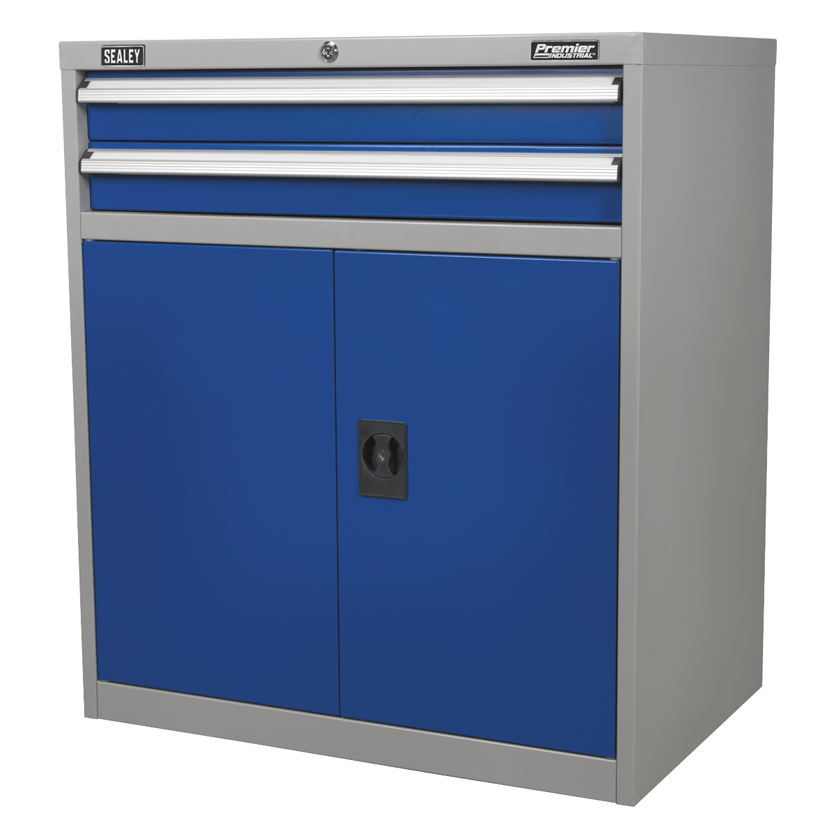 Sealey API8810 Premier Industrial™ Industrial Cabinet with 2 Drawers & 1 Shelf - API8810 - Sealey Tools UK - Trade Counter Direct
