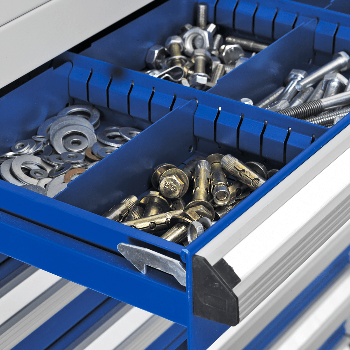 Sealey APICCOMBO5 Premier Industrial™ Cabinet with 5 Drawers & 3 Shelves 1800mm - APICCOMBO5 - Sealey Tools UK - Trade Counter Direct