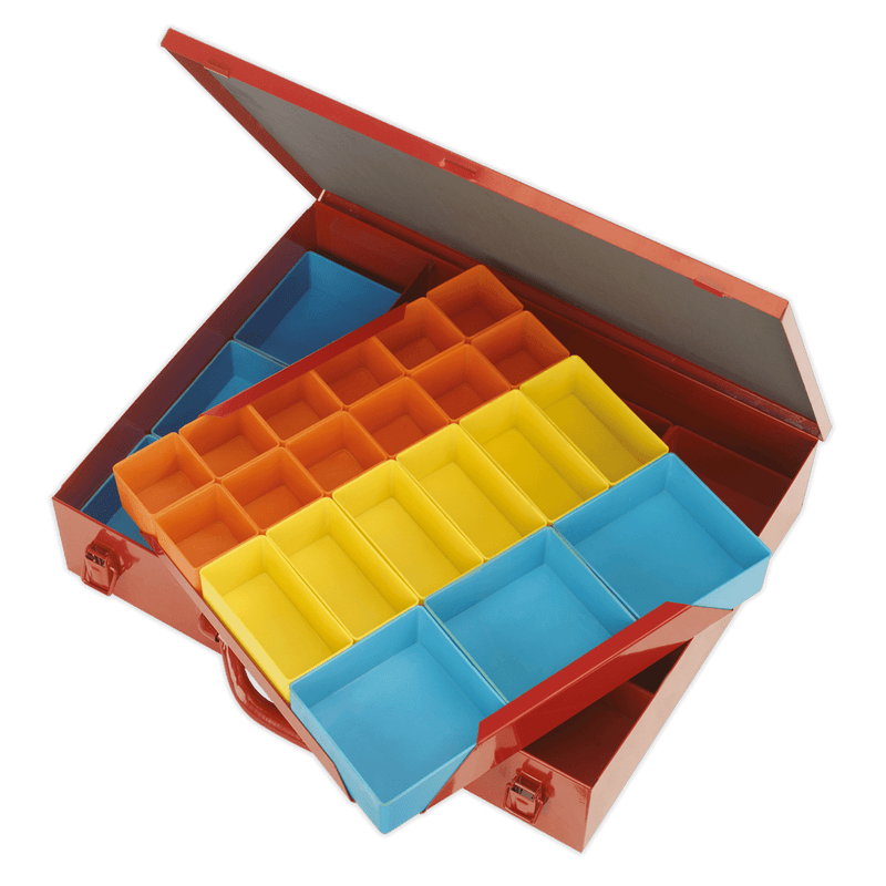 Sealey APMC27 2-Layer Metal Case with 27 Storage Bins - APMC27 - Sealey Tools UK - Trade Counter Direct