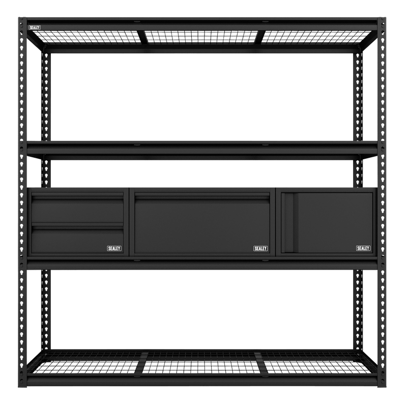 Sealey APMRCOMBO1 Heavy-Duty Modular Racking Kit with 3 Storage Units - APMRCOMBO1 - Sealey Tools UK - Trade Counter Direct