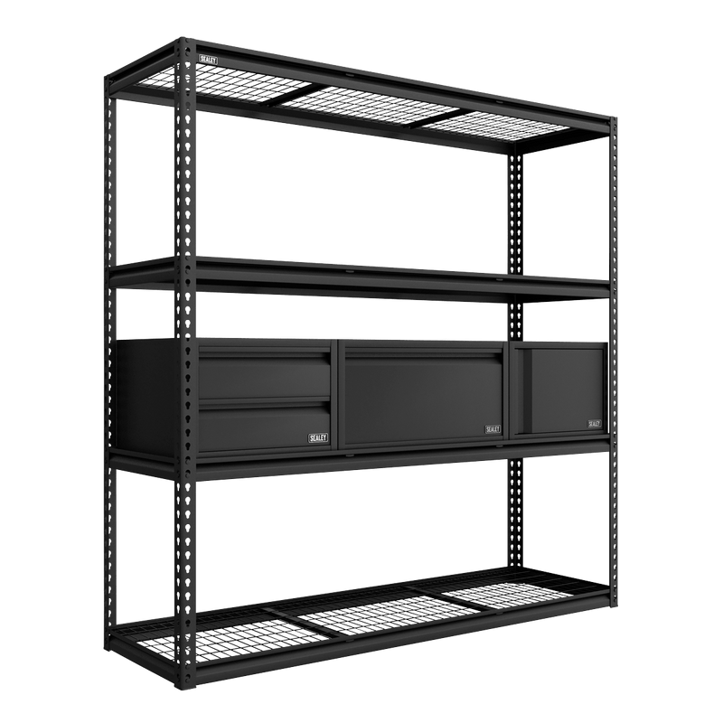 Sealey APMRCOMBO1 Heavy-Duty Modular Racking Kit with 3 Storage Units - APMRCOMBO1 - Sealey Tools UK - Trade Counter Direct