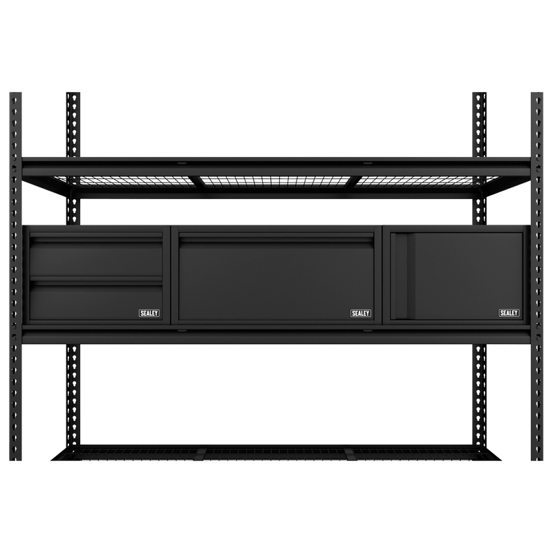 Sealey APMRCOMBO1 Heavy-Duty Modular Racking Kit with 3 Storage Units - APMRCOMBO1 - Sealey Tools UK - Trade Counter Direct