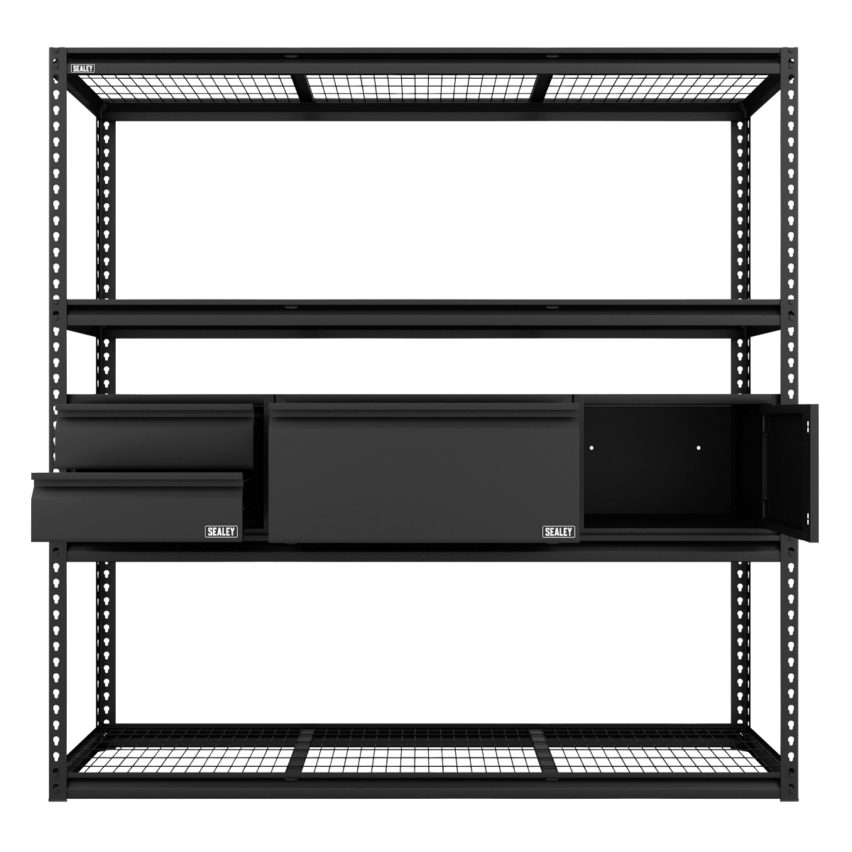 Sealey APMRCOMBO1 Heavy-Duty Modular Racking Kit with 3 Storage Units - APMRCOMBO1 - Sealey Tools UK - Trade Counter Direct