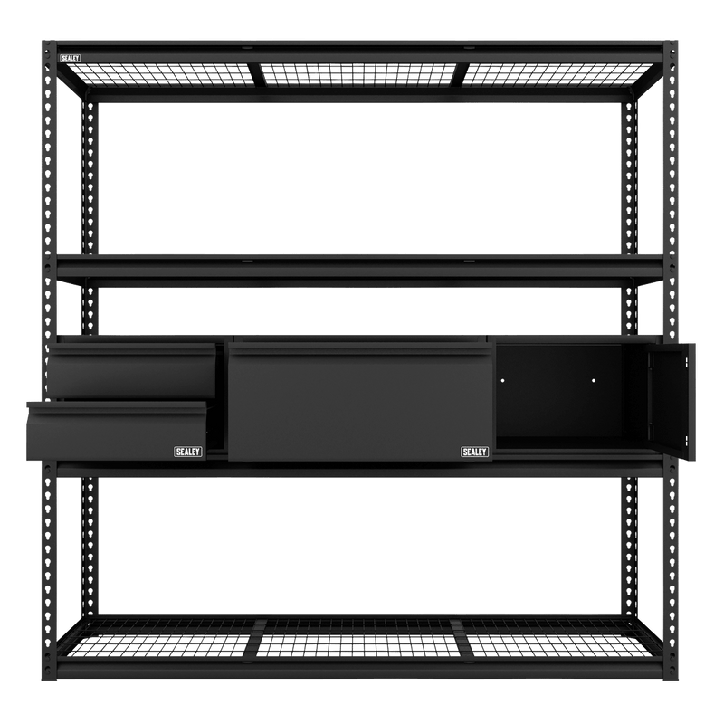 Sealey APMRCOMBO1 Heavy-Duty Modular Racking Kit with 3 Storage Units - APMRCOMBO1 - Sealey Tools UK - Trade Counter Direct