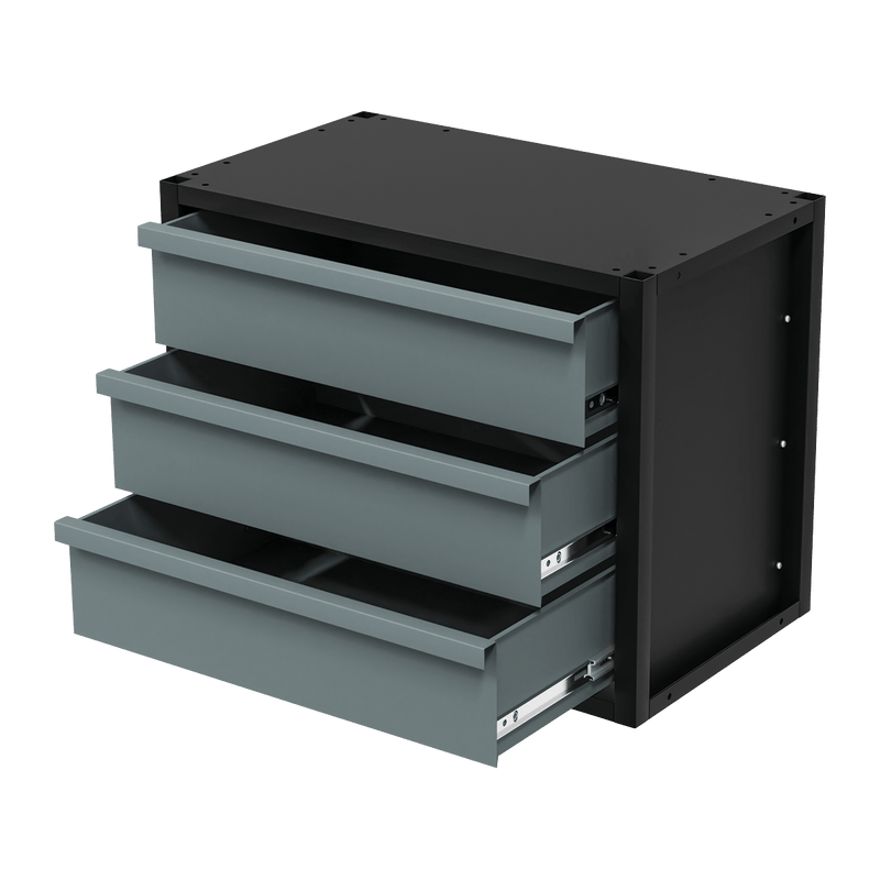 Sealey APMRM3 Modular Storage Mid Unit 3 Drawer 580mm - APMRM3 - Sealey Tools UK - Trade Counter Direct
