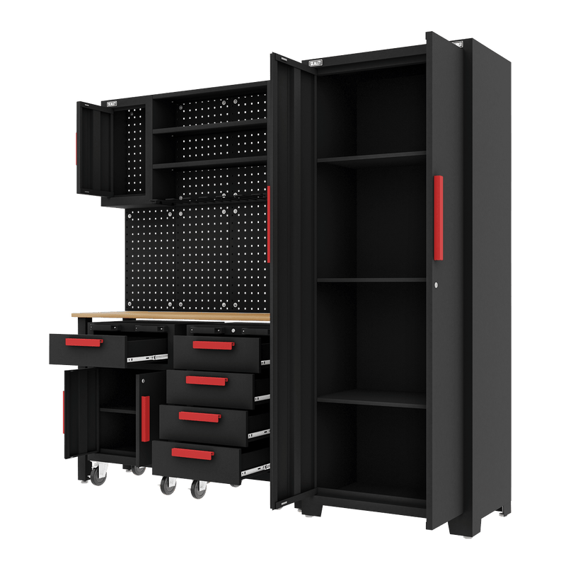 Sealey APMS12OP American PRO® Complete Garage Storage System with 2 Mobile Trolleys - APMS12OP - Sealey Tools UK - Trade Counter Direct
