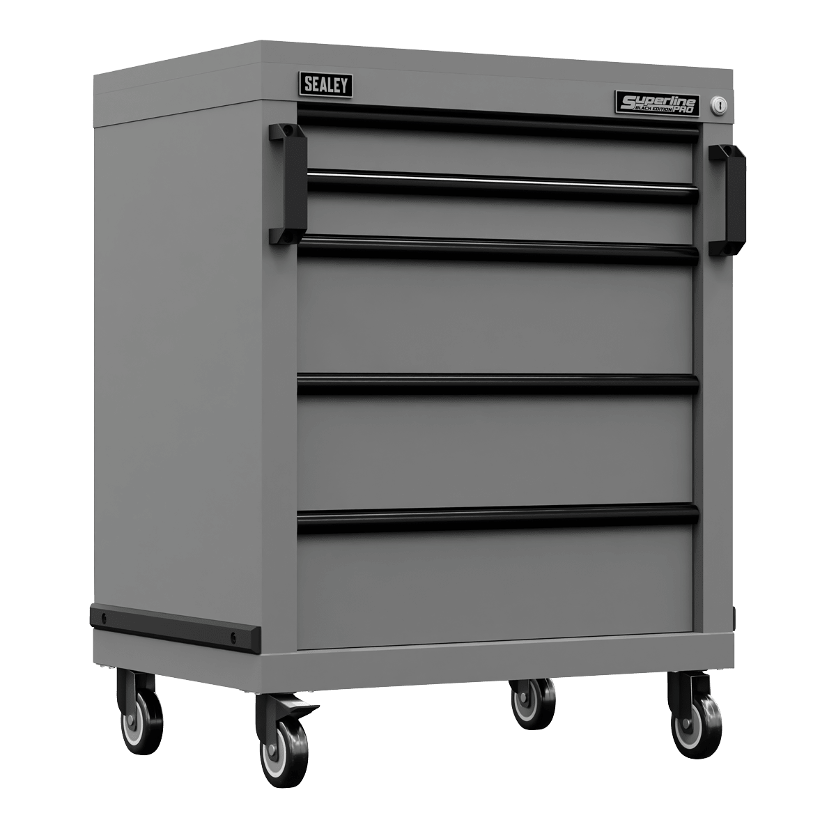 Sealey APMS34BE Superline PRO® Black Edition Modular Mobile Cabinet 5 Drawer 650mm - APMS34BE - Sealey Tools UK - Trade Counter Direct