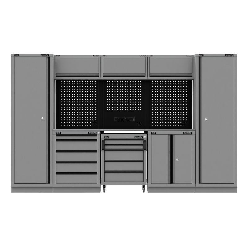 Sealey APMSBESTACK01SS Superline PRO® Black Edition Storage System with Stainless Worktop 3.24m - APMSBESTACK01SS - Sealey Tools UK - Trade Counter Direct