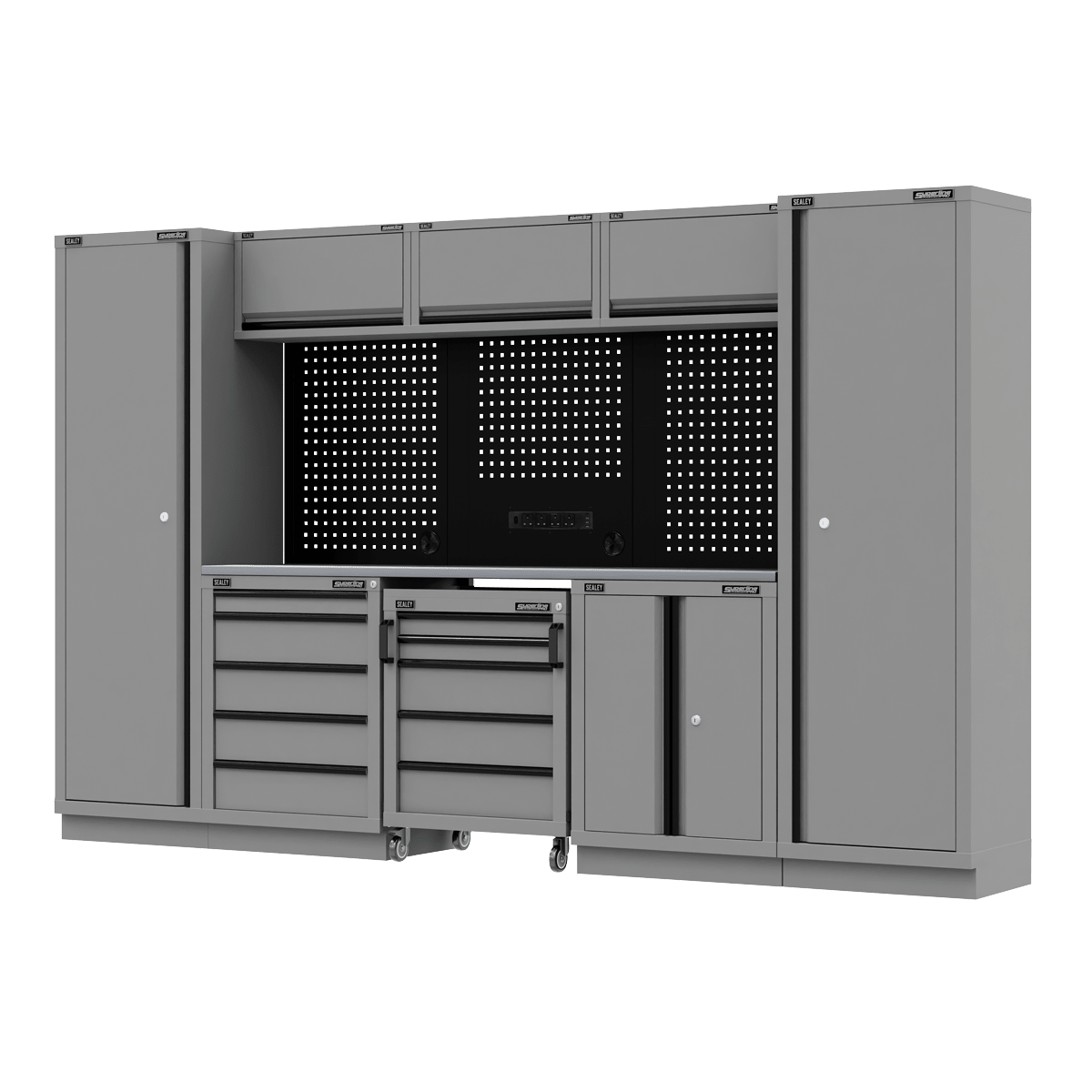 Sealey APMSBESTACK01SS Superline PRO® Black Edition Storage System with Stainless Worktop 3.24m - APMSBESTACK01SS - Sealey Tools UK - Trade Counter Direct