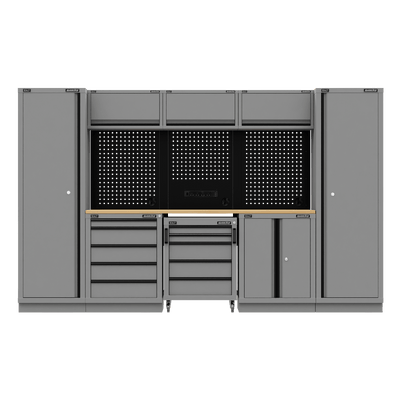 Sealey APMSBESTACK01W Superline PRO® Black Edition Storage System with Rubber Wood Worktop 3.24m - APMSBESTACK01W - Sealey Tools UK - Trade Counter Direct