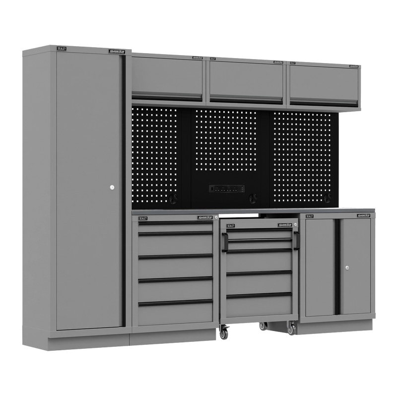 Sealey APMSBESTACK02SS Superline PRO® Black Edition Storage System with Stainless Worktop 2.64m - APMSBESTACK02SS - Sealey Tools UK - Trade Counter Direct