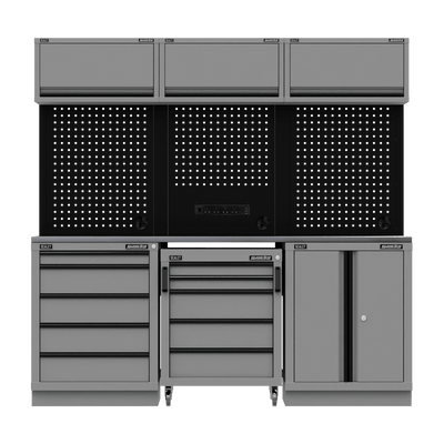 Sealey APMSBESTACK03SS Superline PRO® Black Edition Storage System with Stainless Worktop 2.04m - APMSBESTACK03SS - Sealey Tools UK - Trade Counter Direct