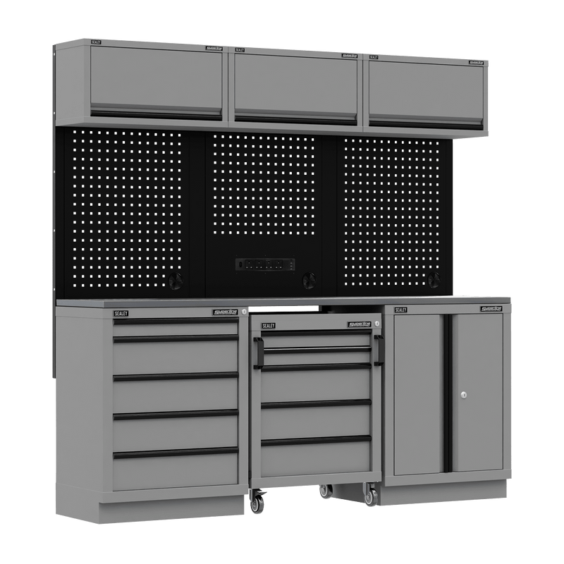 Sealey APMSBESTACK03SS Superline PRO® Black Edition Storage System with Stainless Worktop 2.04m - APMSBESTACK03SS - Sealey Tools UK - Trade Counter Direct