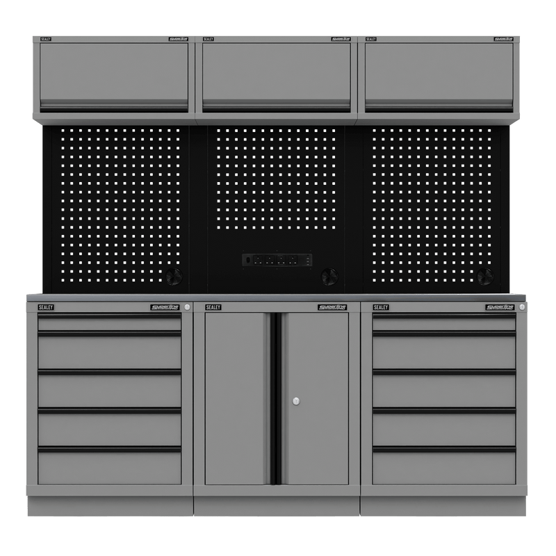 Sealey APMSBESTACK04SS Superline PRO® Black Edition Storage System with Stainless Worktop 2.04m - APMSBESTACK04SS - Sealey Tools UK - Trade Counter Direct