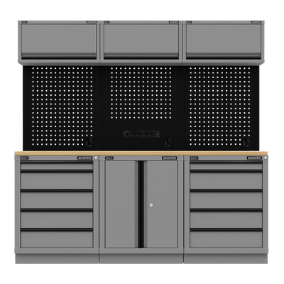 Sealey APMSBESTACK04WW Superline PRO® Black Edition Storage System with Rubber Wood Worktop 2.04m - APMSBESTACK04WW - Sealey Tools UK - Trade Counter Direct