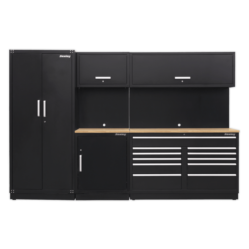 Sealey APMSCOMBO2W Premier 3.3m Storage System - Oak Worktop - APMSCOMBO2W - Sealey Tools UK - Trade Counter Direct