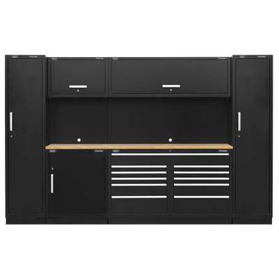 Sealey APMSCOMBO7W Premier™ Storage System with Hardwood Worktop 3.55m - APMSCOMBO7W - Sealey Tools UK - Trade Counter Direct
