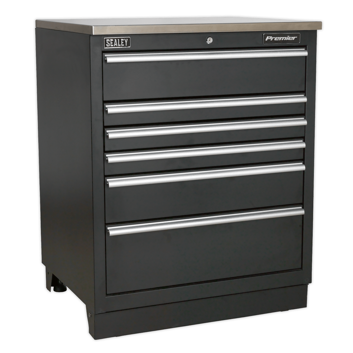 Sealey APMSOAK Premier™ Storage System with Hardwood Worktop 5.58m - APMSOAK - Sealey Tools UK - Trade Counter Direct