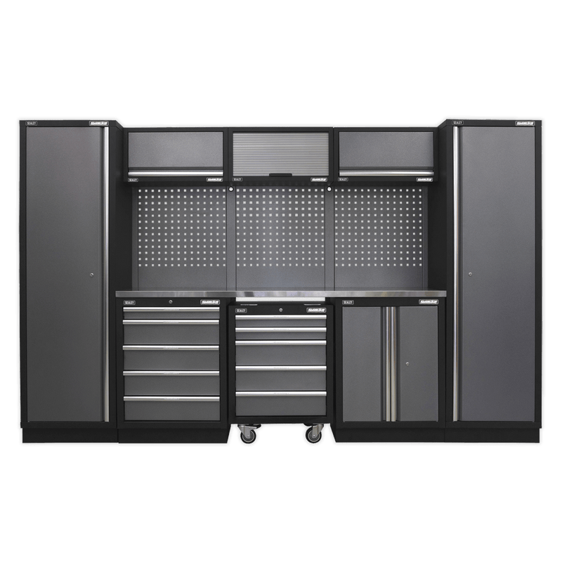Sealey APMSSTACK03SS Superline Pro 3.2m Storage System - Stainless Worktop - APMSSTACK03SS - Sealey Tools UK - Trade Counter Direct