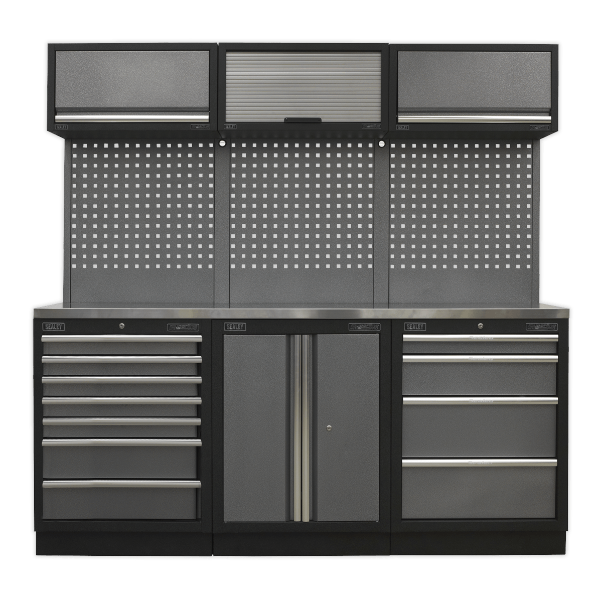 Sealey APMSSTACK07SS Superline Pro 2.0m Storage System - Stainless Worktop - APMSSTACK07SS - Sealey Tools UK - Trade Counter Direct