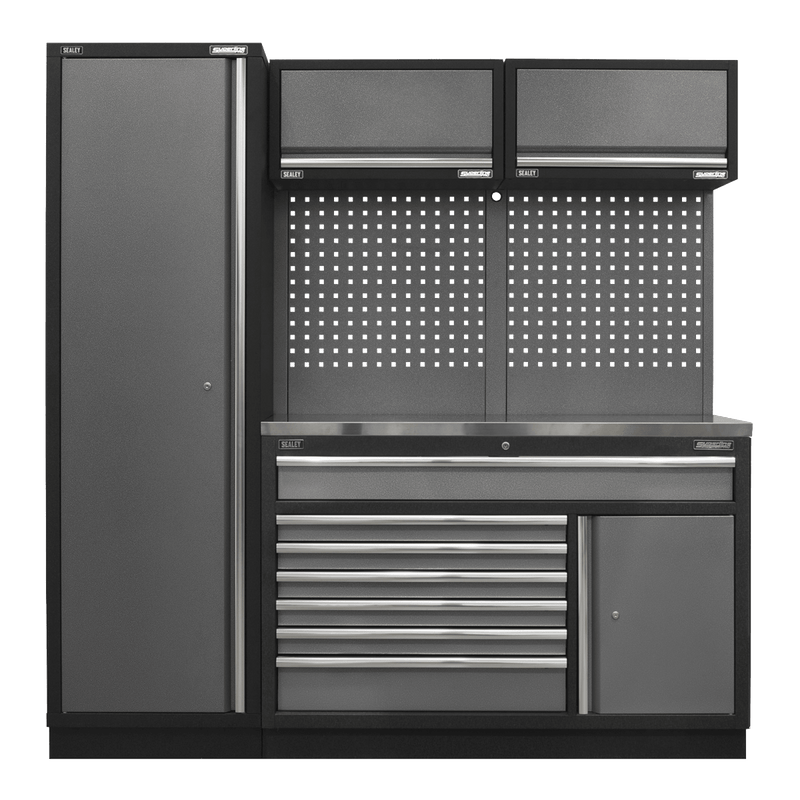 Sealey APMSSTACK09SS Superline Pro 1.96m Storage System - Stainless Steel Worktop - APMSSTACK09SS - Sealey Tools UK - Trade Counter Direct