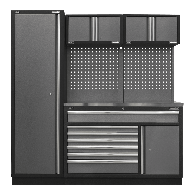 Sealey APMSSTACK10SS Superline Pro 1.96m Storage System - Stainless Steel Worktop - APMSSTACK10SS - Sealey Tools UK - Trade Counter Direct