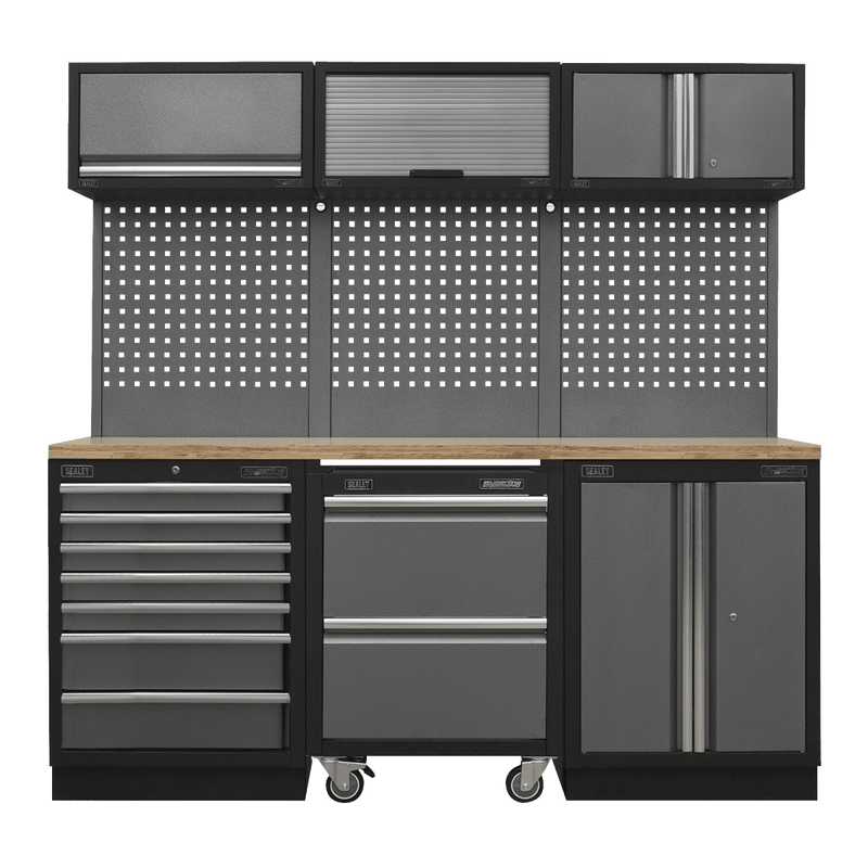 Sealey APMSSTACK12W Superline Pro 2.04m Storage System - Pressed Wood Worktop - APMSSTACK12W - Sealey Tools UK - Trade Counter Direct