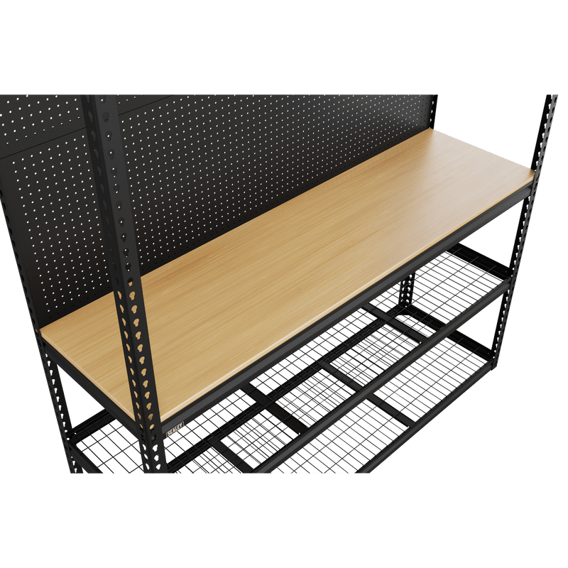 Sealey APMWB1 Heavy-Duty Modular Workbench with Racking & Pegboard 300kg Capacity Per Level - APMWB1 - Sealey Tools UK - Trade Counter Direct