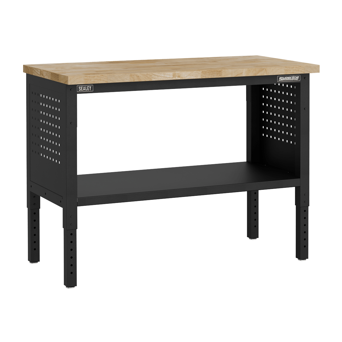 Sealey APMWB50COMBOW Superline PRO® Modular Workbench with Pegboard Back Panel Wooden Worktop 1265mm - APMWB50COMBOW - Sealey Tools UK - Trade Counter Direct