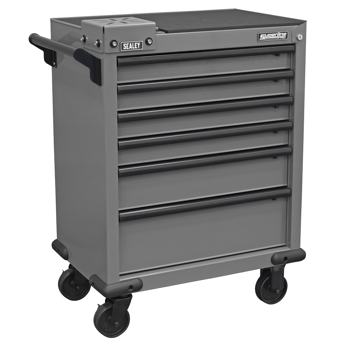 Sealey APMWS2 Superline PRO® Rollcab 6 Drawer with Vice Base - Grey/Black - APMWS2 - Sealey Tools UK - Trade Counter Direct