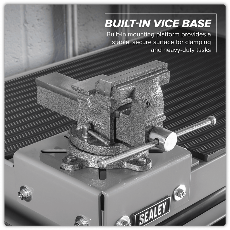 Sealey APMWS2 Superline PRO® Rollcab 6 Drawer with Vice Base - Grey/Black - APMWS2 - Sealey Tools UK - Trade Counter Direct