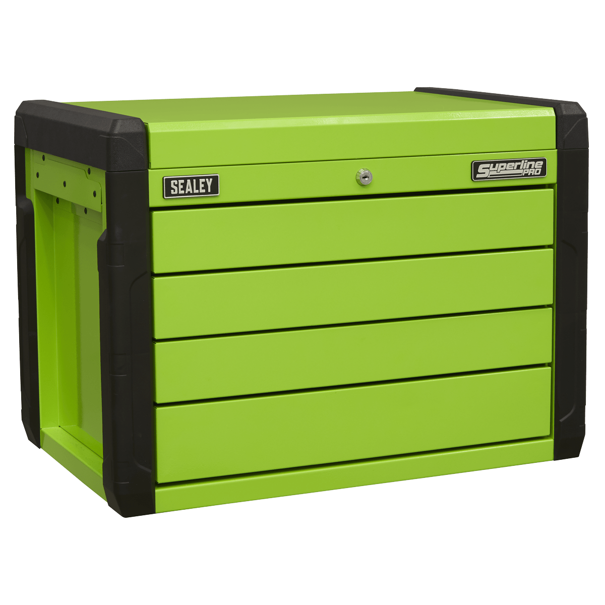 Sealey APPD4G Superline PRO® Push-to-Open Topchest 4 Drawer - Green - APPD4G - Sealey Tools UK - Trade Counter Direct