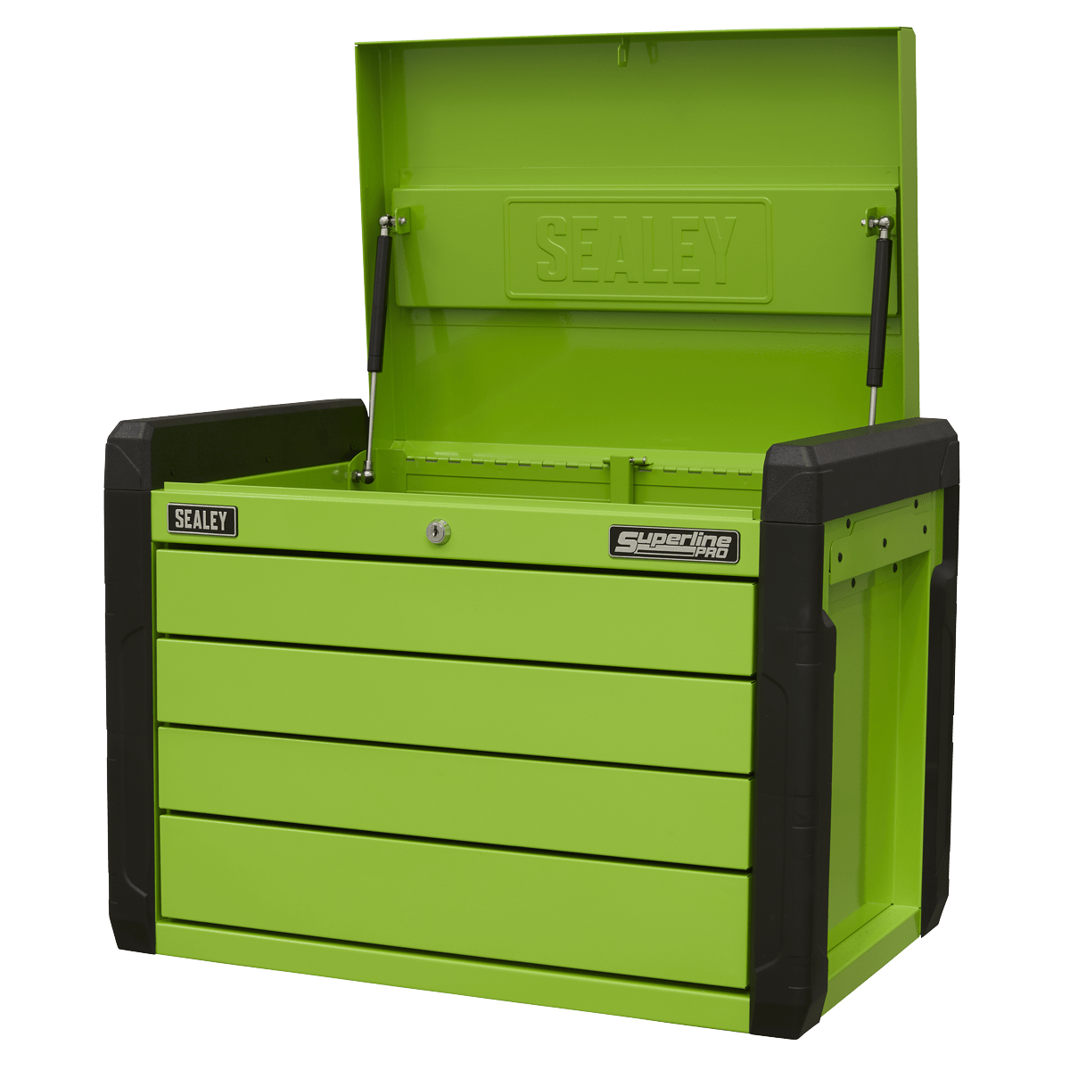 Sealey APPD4G Superline PRO® Push-to-Open Topchest 4 Drawer - Green - APPD4G - Sealey Tools UK - Trade Counter Direct