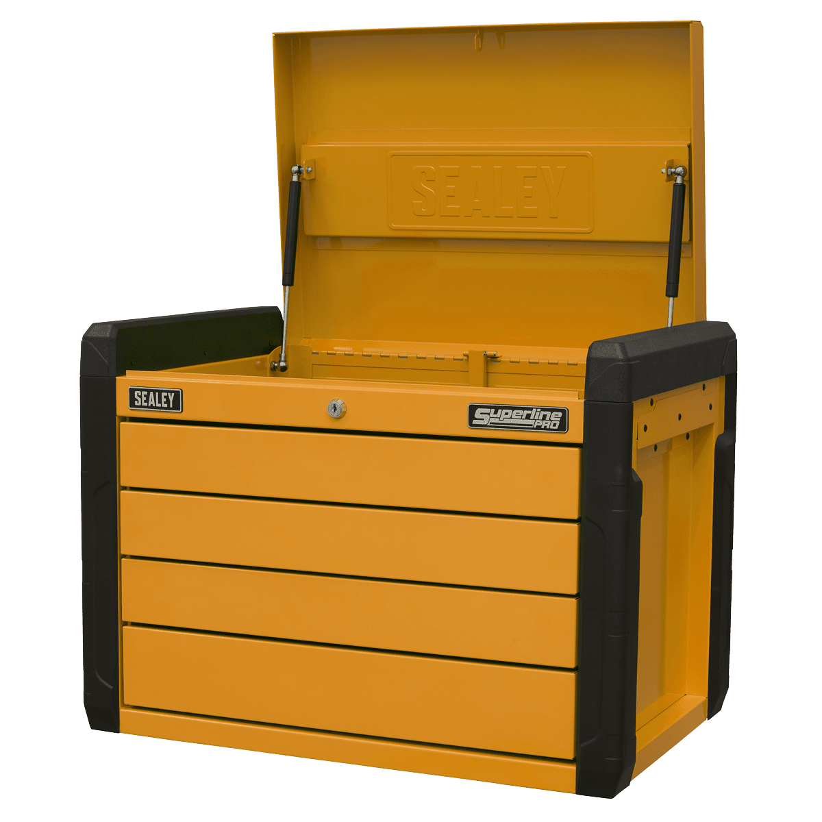 Sealey APPD4O 4 - Drawer Push - to - Open Topchest with Ball - Bearing Slides - Orange - APPD4O - Sealey Tools UK - Trade Counter Direct