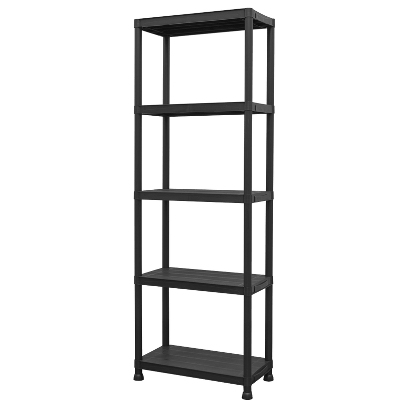 Sealey APPR5 Plastic Racking Unit with 5 Shelves 25kg Capacity Per Level - APPR5 - Sealey Tools UK - Trade Counter Direct