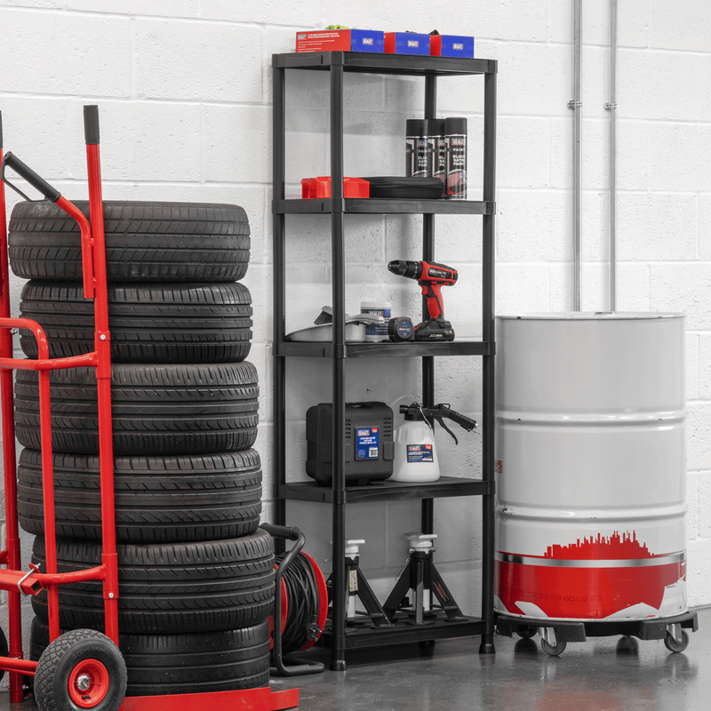 Sealey APPR5 Plastic Racking Unit with 5 Shelves 25kg Capacity Per Level - APPR5 - Sealey Tools UK - Trade Counter Direct