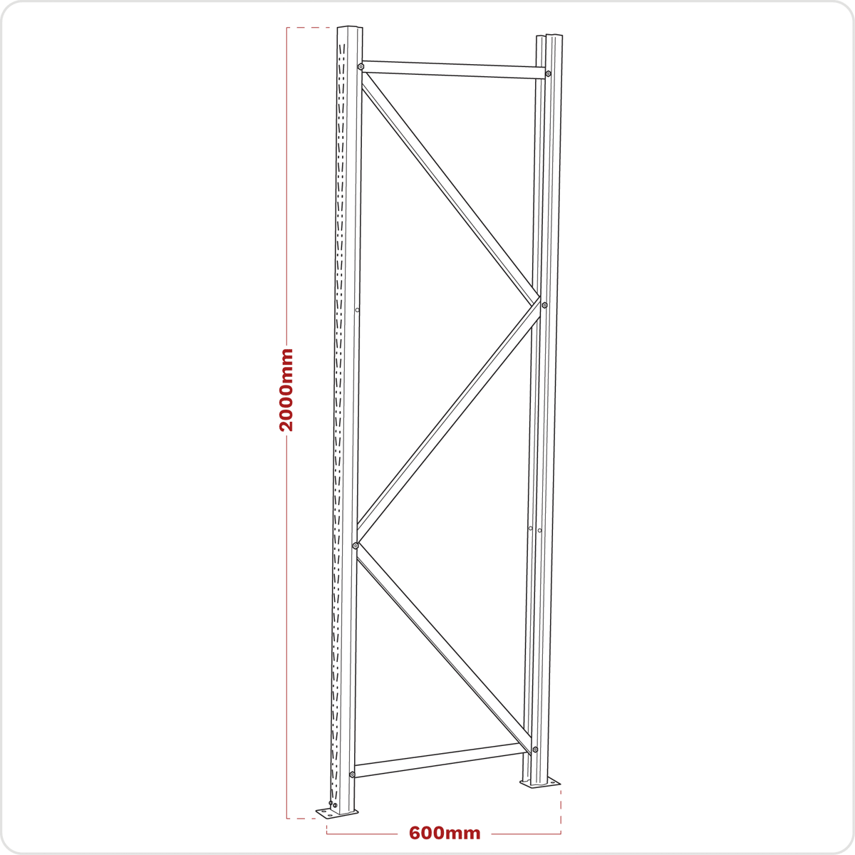 Sealey APR602 Frame One End 2000 x 600mm - APR602 - Sealey Tools UK - Trade Counter Direct