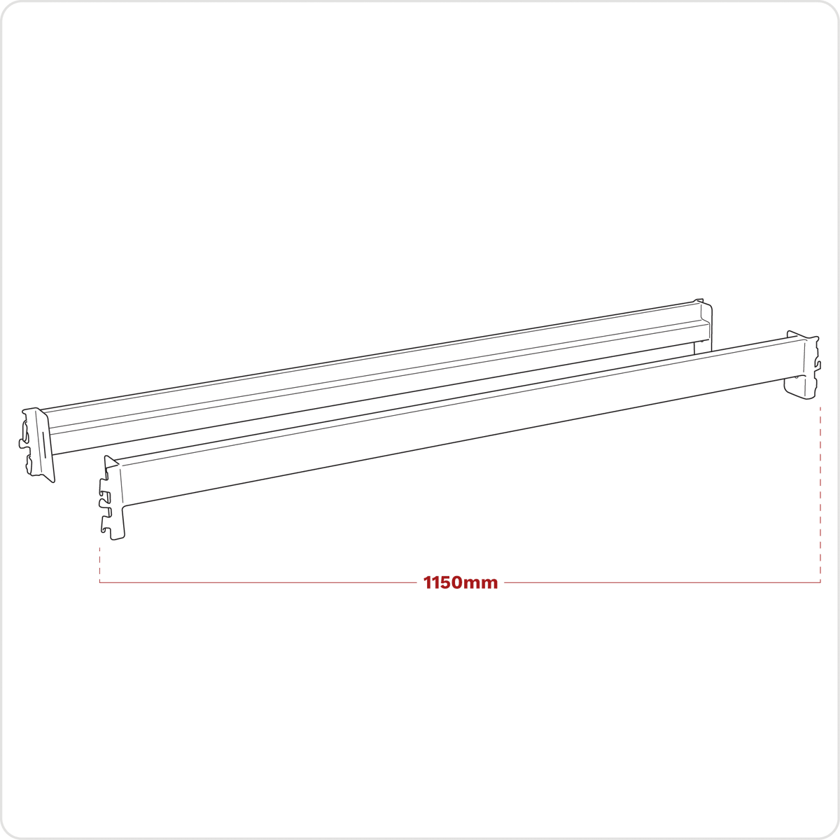 Sealey APRB1152 1090mm Cross Beam 900kg Capacity - Pair - APRB1152 - Sealey Tools UK - Trade Counter Direct