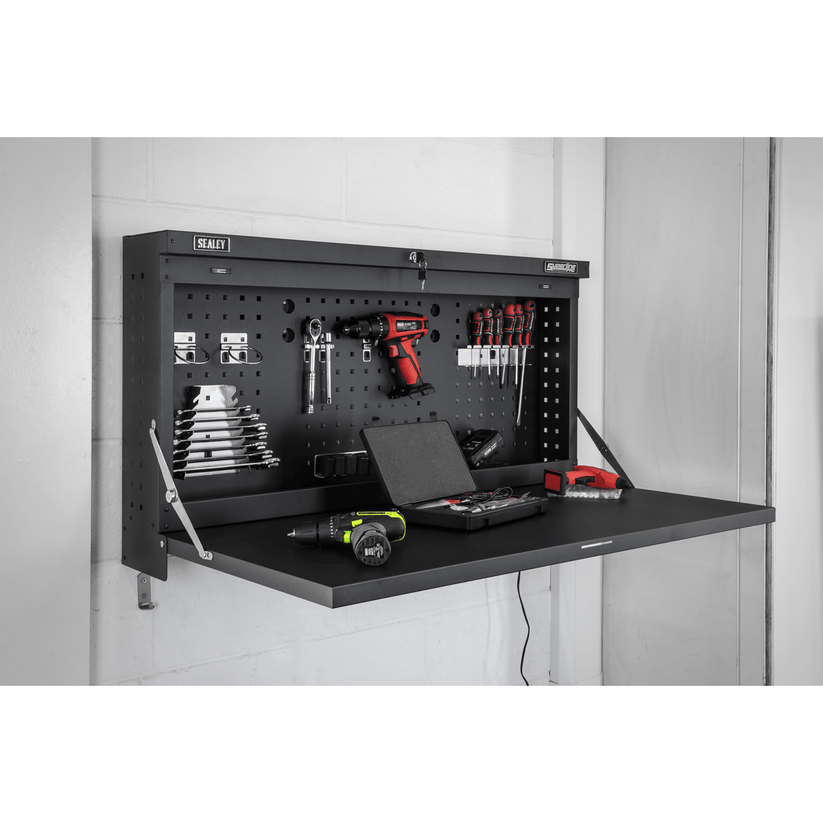 Sealey APWMW02 Superline PRO® Wall Mounting Foldable Workbench 1100mm - APWMW02 - Sealey Tools UK - Trade Counter Direct
