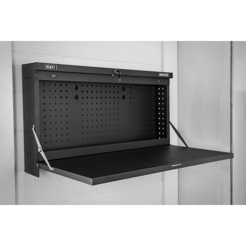 Sealey APWMW02 Superline PRO® Wall Mounting Foldable Workbench 1100mm - APWMW02 - Sealey Tools UK - Trade Counter Direct